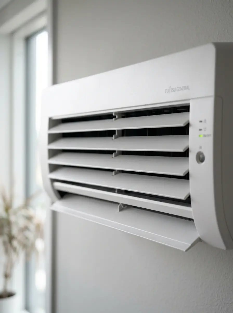 Ductless mini-split unit installed in a Fraser Valley home interior