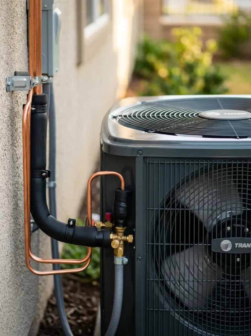 Air conditioning unit installed on a Fraser Valley home