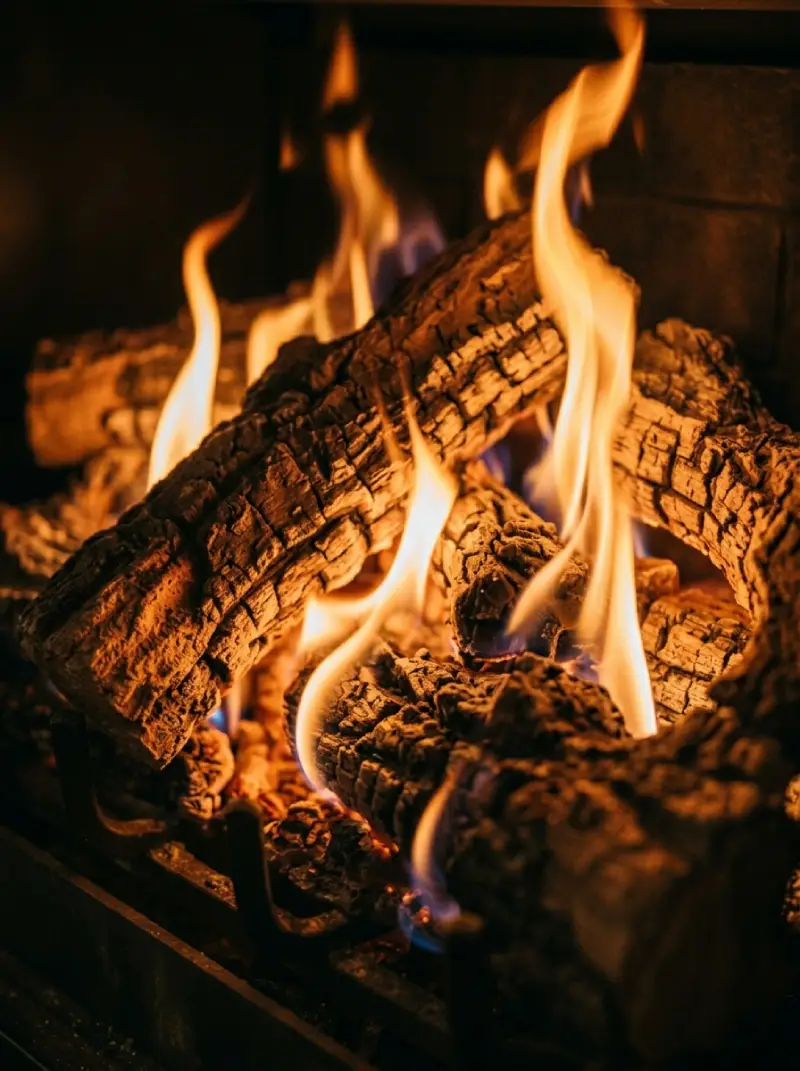 Gas fireplace installation in a Fraser Valley living room