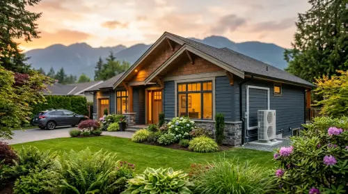 Residential HVAC installation in a Fraser Valley home