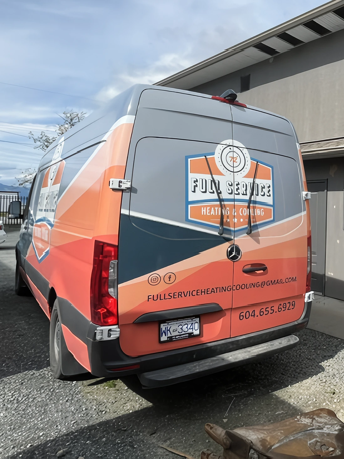 Full Service Heating and Cooling branded service van in Chilliwack BC